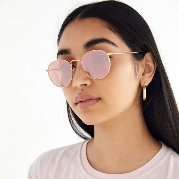 ray ban copper flash round